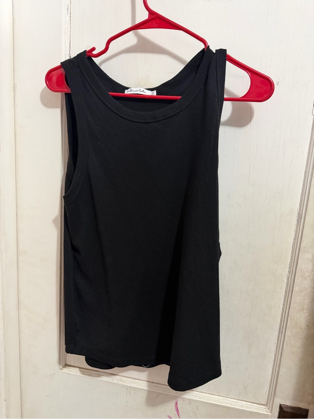 Everyday Black Ribbed Tank Top by Lauren Cohan